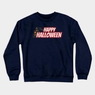 Happy halloween at bat house Crewneck Sweatshirt